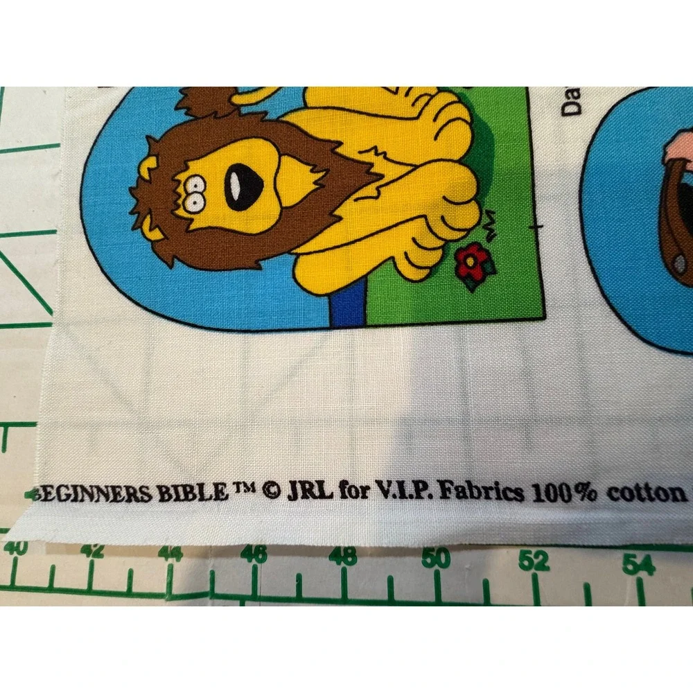 Vintage The Beginners Bible Play Mat Fabric Panel VIP Fabrics Cotton DIY Sewing